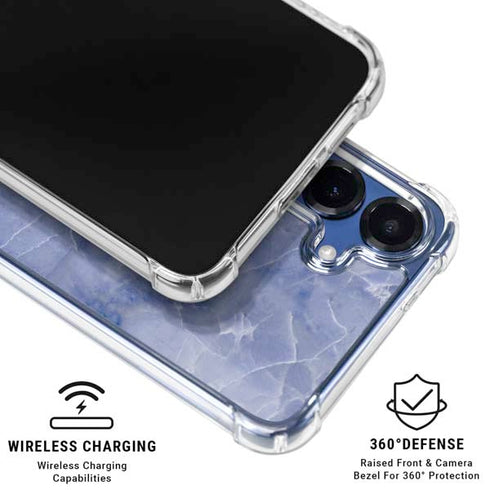 Crushed Blue Galaxy S25 Clear Case